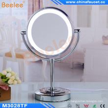 Настольная подставка для макияжа с вращающимся светодиодным зеркалом для ванной комнаты в отеле